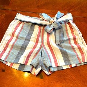 Loft High-Rise Tie Shorts